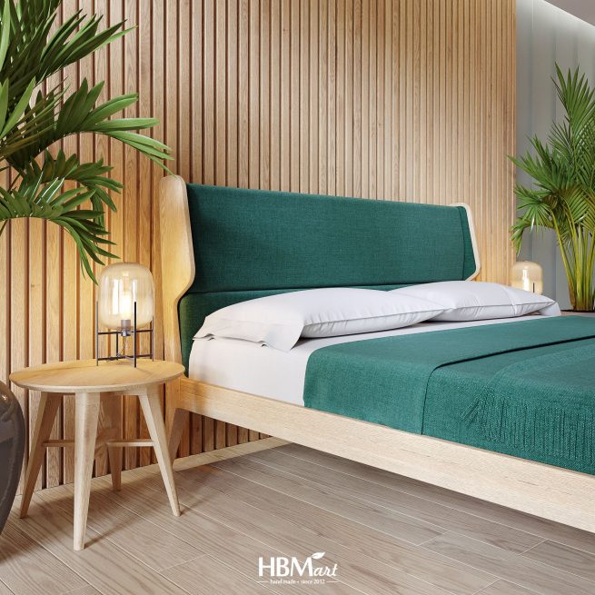 двоспальне ліжко з масиву дуба DIABLO від HBMart