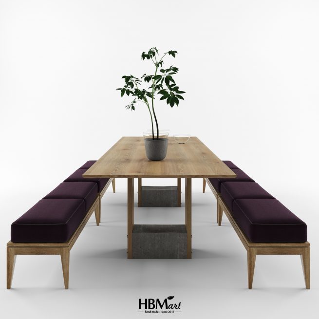 обідній стіл з масиву дубу на замовлення