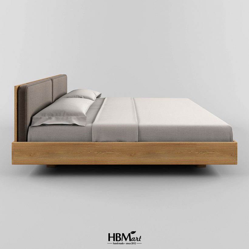 MINIMAL-II – HBMart. Двуспальная кровать из дуба минимализм купить